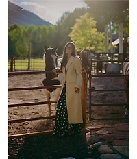 Gianni Bini x Sydney Silverman The Jenna Wool Blend Single Breasted Notch Collar Coat