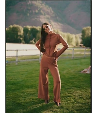 Gianni Bini x Sydney Silverman The Lily Fine Gauge Knit Long Sleeve Fringe Hem Coordinating Top