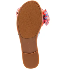 Gianni Bini Zeera Abstract Print Ruffle Bow Slide Sandals