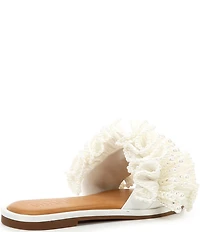 Gianni Bini Zerina Pearl Ruffle Detail Slide Sandals