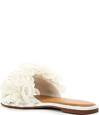 Gianni Bini Zerina Pearl Ruffle Detail Slide Sandals
