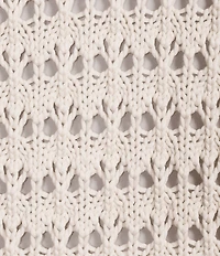 Gibson & Latimer Crochet Knit Point Collar Short Sleeve Polo Shirt