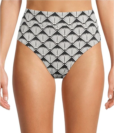 Gibson & Latimer Energy Circles High Waist Swim Bottoms