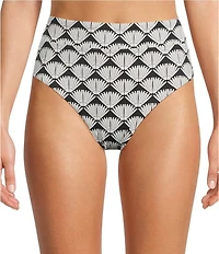 Gibson & Latimer Energy Circles High Waist Swim Bottoms