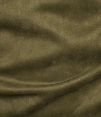 Gibson & Latimer Faux Suede Asymmetric Neck One Shoulder Off-The-Shoulder Short Sleeve Ruched Sheath Midi Dress