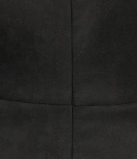 Gibson & Latimer Faux Suede Asymmetric Neck One Shoulder Off-The-Shoulder Short Sleeve Ruched Sheath Midi Dress