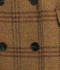 Gibson & Latimer Glen Plaid Woven Wool Blend Notch Lapel Long Sleeve Double Breasted Coordinating Blazer