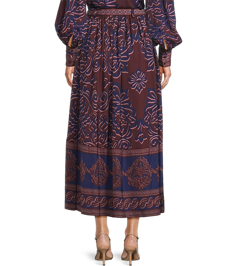 Gibson & Latimer High-Rise Flare Coordinating Maxi Skirt