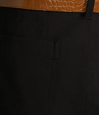 Gibson & Latimer High Rise Wide Leg Front Pocket Belted Ponte Pants
