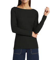 Gibson & Latimer Knit Boat Neck Long Sleeve Tee Shirt