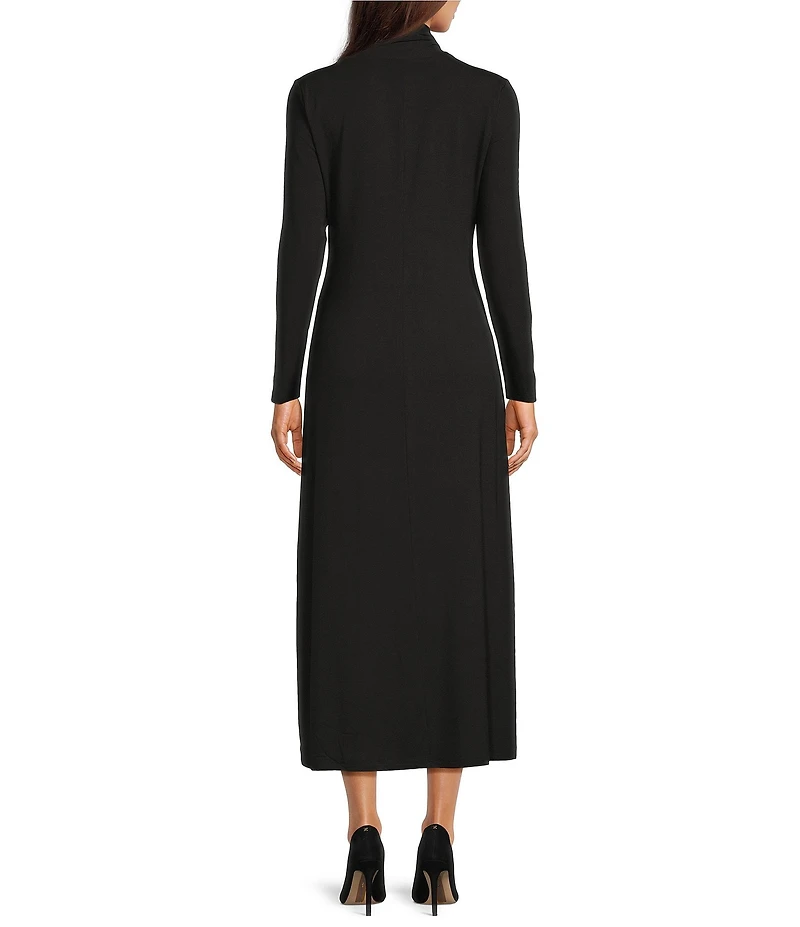 Gibson & Latimer Knit Mock Neck Long Sleeve Sheath Maxi Dress