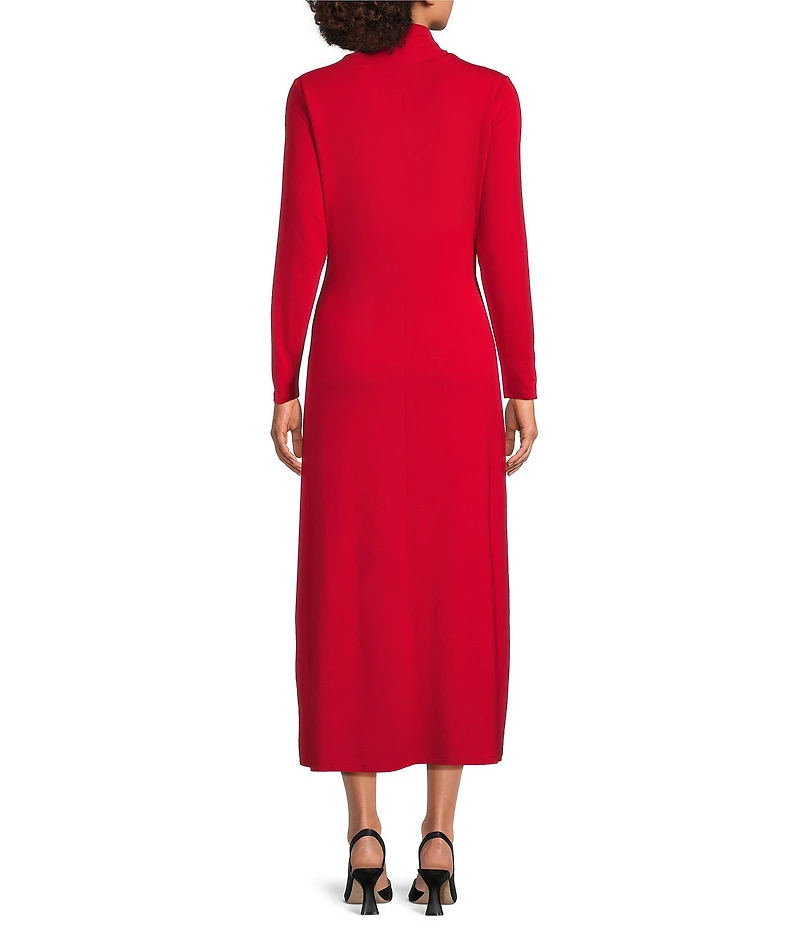 Gibson & Latimer Knit Mock Neck Long Sleeve Sheath Maxi Dress