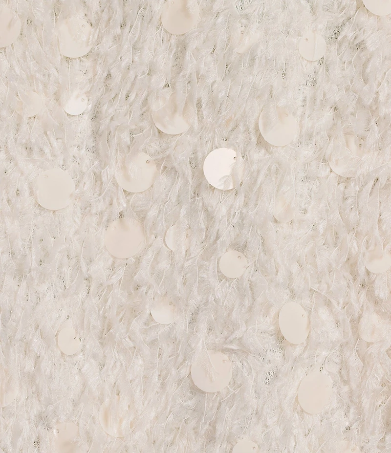 Gibson & Latimer Knit Sequin Crew Neck Elbow Sleeve Sweater