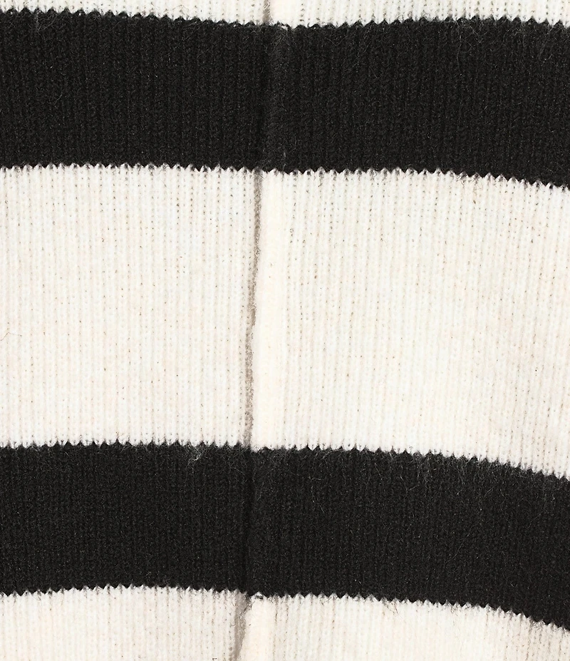 Gibson & Latimer Knit Striped Turtleneck Long Sleeve Sweater