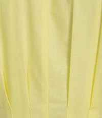 Gibson & Latimer Linen Point Collar Short Dolman Sleeve Button Front Ruched Pleated Waist Shirt Midi Dress