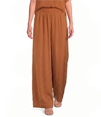 Gibson & Latimer Mid-Rise Full Wide Leg Coordinating Pants