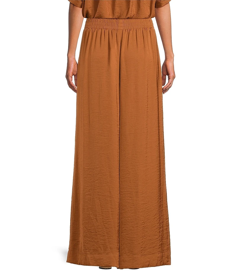 Gibson & Latimer Mid-Rise Full Wide Leg Coordinating Pants