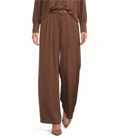 Gibson & Latimer Mid-Rise Wide Leg Coordinating Ankle Pant