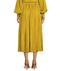 Gibson & Latimer Moonshadow Belted Pleated Midi Skirt