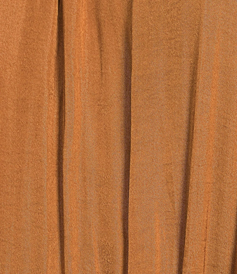 Gibson & Latimer Moonshadow Satin Ruched Crew Neck Long Sleeve Belted Blouson Maxi Dress