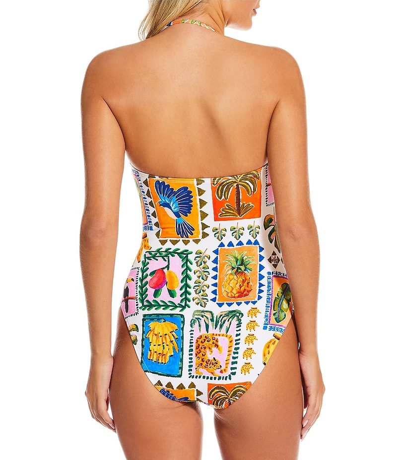 Gibson & Latimer Orchard Oasis Bandeau One Piece Swimsuit