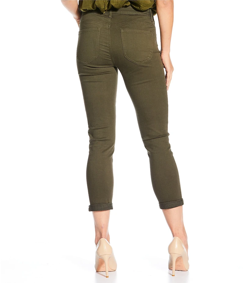 Gibson & Latimer Perfect Fit Twill Mid Rise Roll-Cuff Skinny Jeans