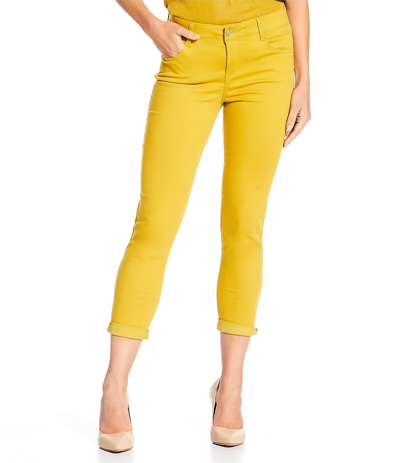 Gibson & Latimer Perfect Fit Twill Mid Rise Roll-Cuff Skinny Jeans