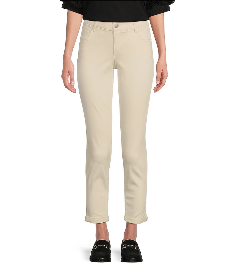 Gibson & Latimer Perfect Fit Twill Mid Rise Roll-Cuff Skinny Jeans