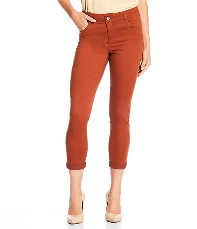 Gibson & Latimer Perfect Fit Twill Mid Rise Roll-Cuff Skinny Jeans