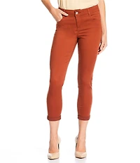 Gibson & Latimer Perfect Fit Twill Mid Rise Roll-Cuff Skinny Jeans
