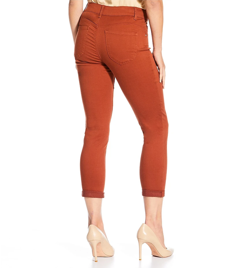 Gibson & Latimer Perfect Fit Twill Mid Rise Roll-Cuff Skinny Jeans