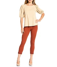 Gibson & Latimer Perfect Fit Twill Mid Rise Roll-Cuff Skinny Jeans