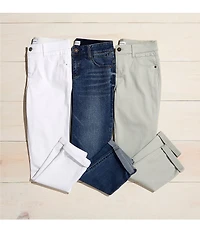 Gibson & Latimer Perfect Fit Twill Mid Rise Roll-Cuff Skinny Jeans