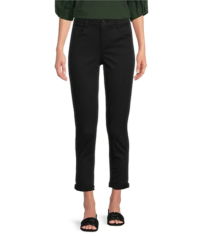 Gibson & Latimer Perfect Fit Twill Mid Rise Roll-Cuff Skinny Jeans