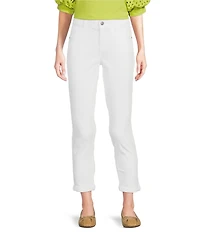 Gibson & Latimer Perfect Fit Twill Mid Rise Roll-Cuff Skinny Jeans