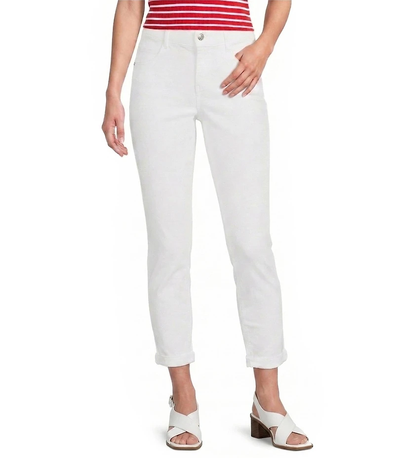 Gibson & Latimer Perfect Fit Twill Mid Rise Roll-Cuff Skinny Jeans