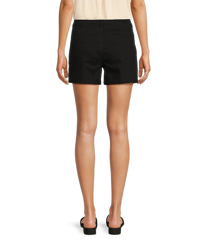 Gibson & Latimer Perfect Fit Denim Mid Rise Pleated Shorts