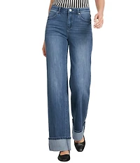 Gibson & Latimer Perfect Fit Denim Mid Rise Wide Leg Jeans