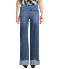 Gibson & Latimer Perfect Fit Denim Mid Rise Wide Leg Jeans
