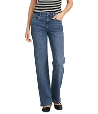 Gibson & Latimer Perfect Fit Denim Mid Rise Wide Leg Jeans