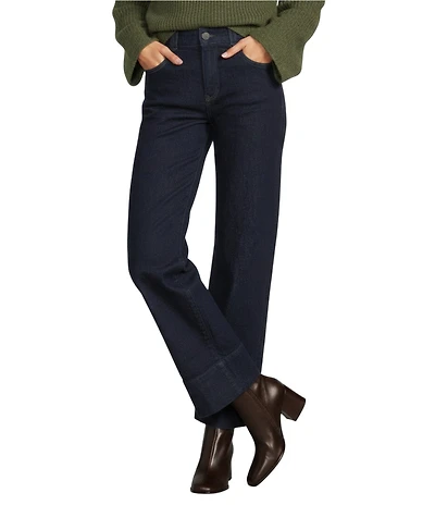 Gibson & Latimer Perfect Fit Denim Mid Rise Wide Leg Jeans