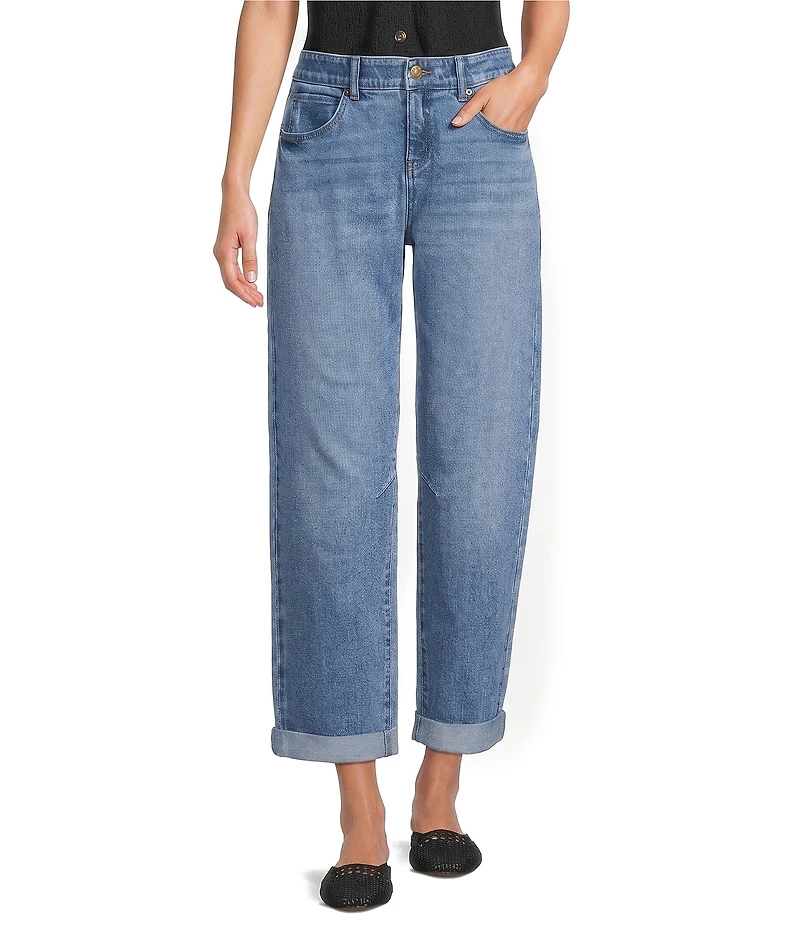 Gibson & Latimer Perfect Fit Mid Rise Relaxed Fit Roll Cuff Jeans