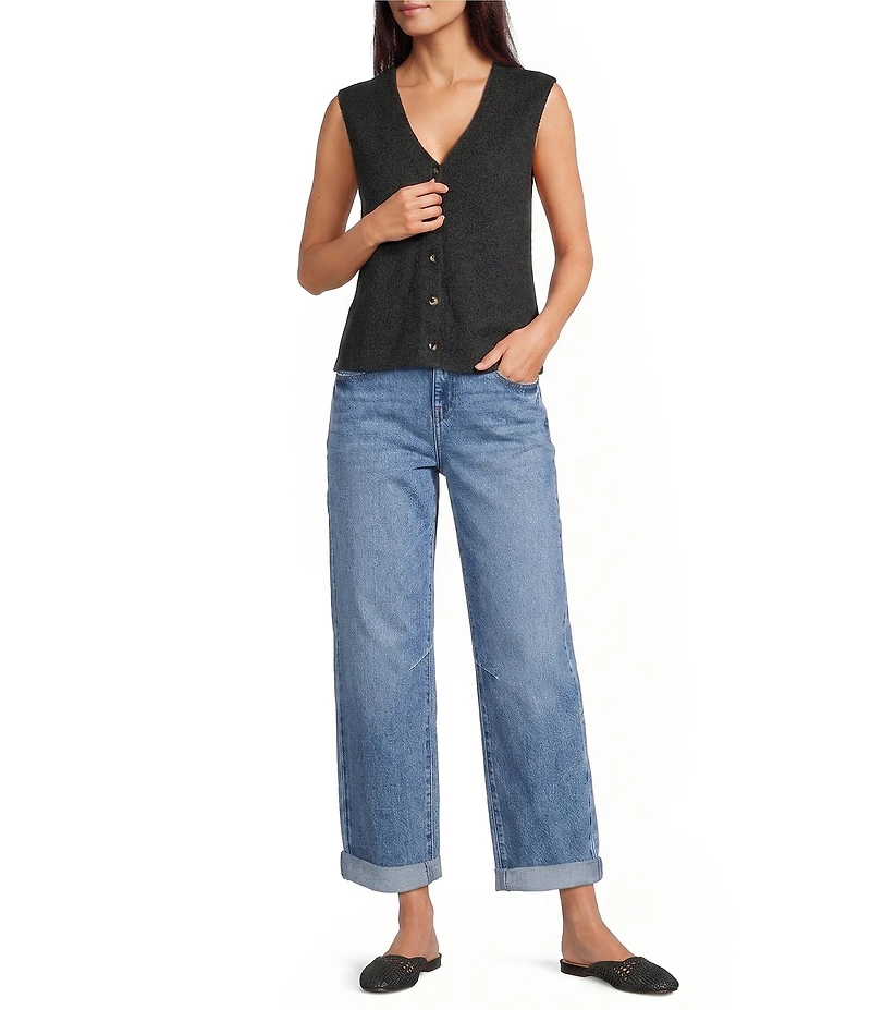 Gibson & Latimer Perfect Fit Mid Rise Relaxed Fit Roll Cuff Jeans