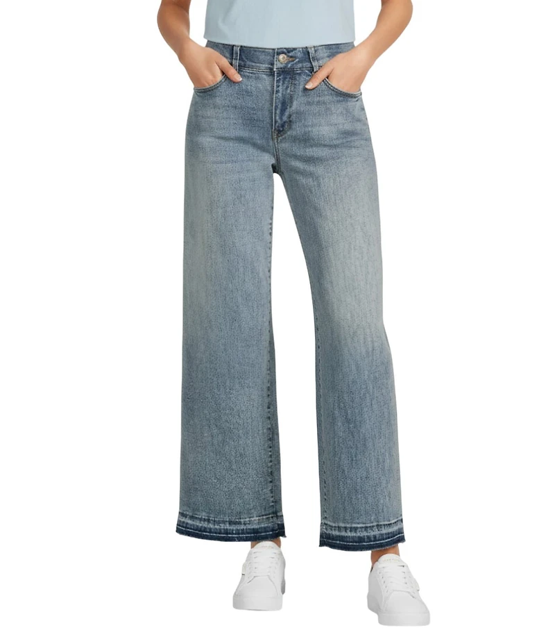 Gibson & Latimer Perfect Fit Palazzo Twill Denim Ankle Jeans