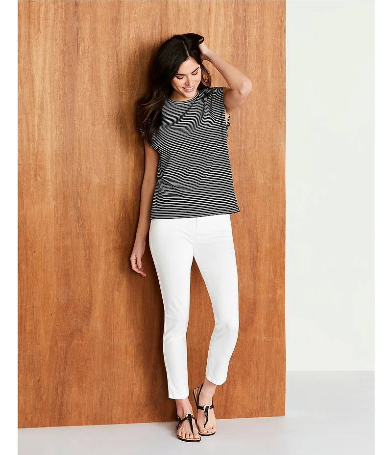 Gibson & Latimer Perfect Fit Ankle Side Slit Skinny Twill Jeans