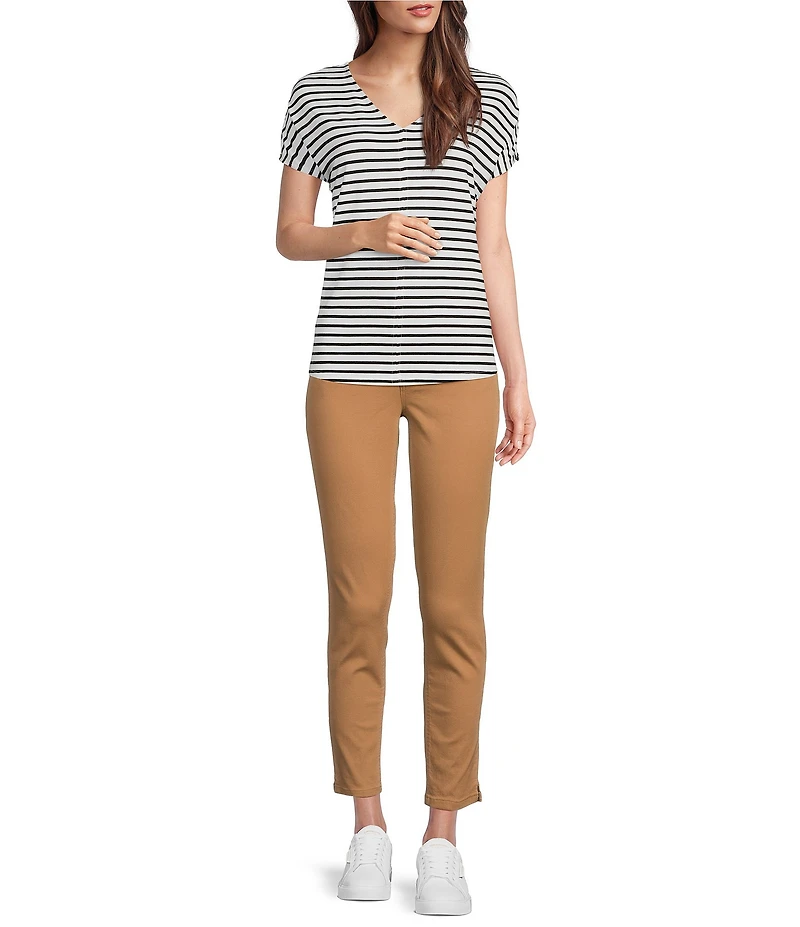 Gibson & Latimer Perfect Fit Ankle Side Slit Skinny Twill Jeans