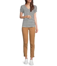 Gibson & Latimer Perfect Fit Ankle Side Slit Skinny Twill Jeans