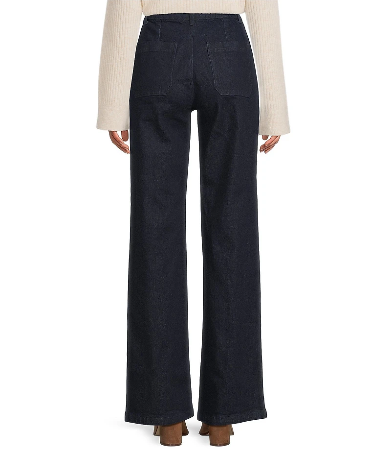 Gibson & Latimer Perfect Fit Stretch Denim High Rise Patch Pocket Straight Leg Jeans