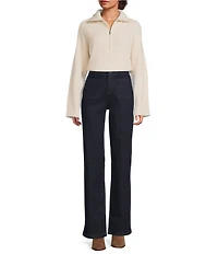 Gibson & Latimer Perfect Fit Stretch Denim High Rise Patch Pocket Straight Leg Jeans