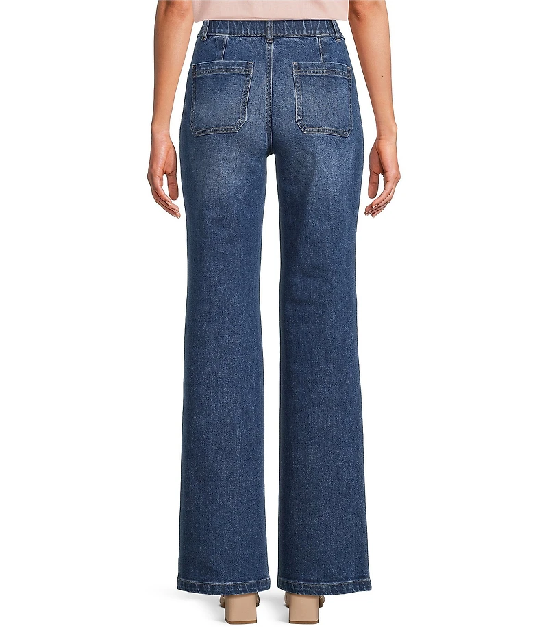 Gibson & Latimer Perfect Fit Stretch Denim High Rise Patch Pocket Straight Leg Jeans